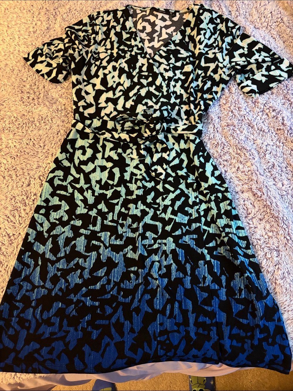 Apt. 9 Ombre Print Knew Length Wrap Dress